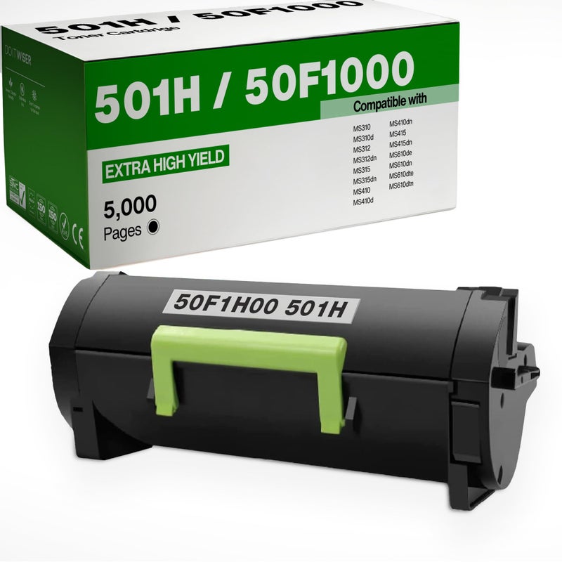Do it Wiser Lexmark 501H High Yield Remanufactured Toner Cartridge for MS310, MS312, MS315, MS410, MS415, MS510, MS610 Laser Printer [5,000 Pages] - Image 1